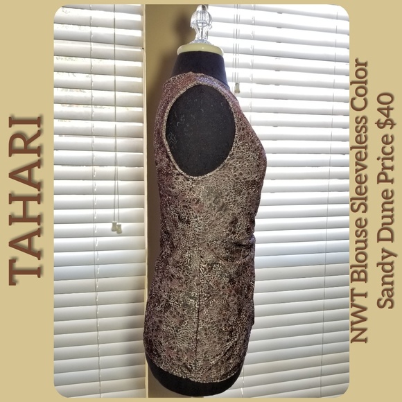 NWT TAHARI Women's Blouse Sleeveless - Picture 3 of 8